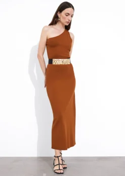 Best & Other Stories Robe Midi Asymétrique Marron