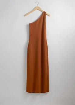 Best & Other Stories Robe Midi Asymétrique Marron