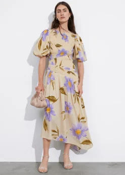 Fashion & Other Stories Robe Midi Asymétrique à Smocks