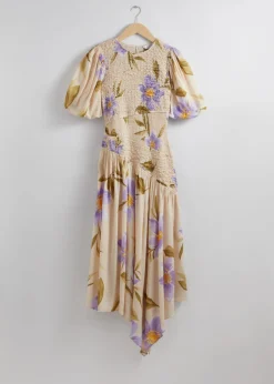 Fashion & Other Stories Robe Midi Asymétrique à Smocks