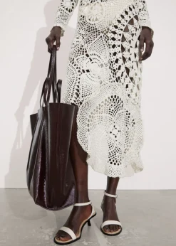 Shop & Other Stories Robe Midi Asymétrique En Crochet Blanc