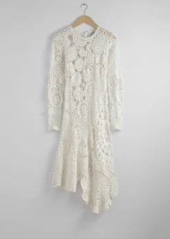 Shop & Other Stories Robe Midi Asymétrique En Crochet Blanc