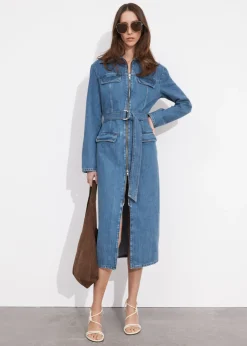 Store & Other Stories Robe Midi Ceinturée De Style Utilitaire