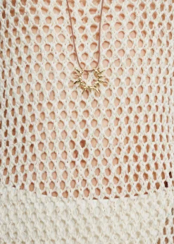 Best Sale & Other Stories Robe Midi Crochetée à Franges Blanc
