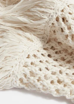 Best Sale & Other Stories Robe Midi Crochetée à Franges Blanc