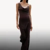 Hot & Other Stories Robe Midi Drapée En Soie Marron