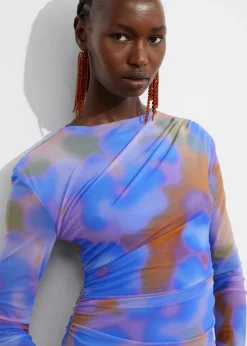 Online & Other Stories Robe Midi Drapée Et Imprimée Imprimé bleu