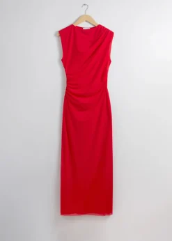 Store & Other Stories Robe Midi Drapée Sans Manches