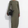 Store & Other Stories Robe Midi Effet Froissé Kaki