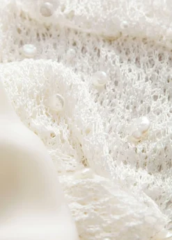 Cheap & Other Stories Robe Midi En Crochet Perlé Blanc
