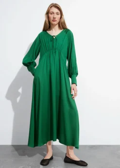 Hot & Other Stories Robe Midi En Satin à Encolure En V