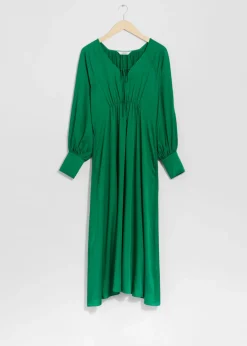 Hot & Other Stories Robe Midi En Satin à Encolure En V