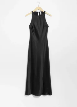 Fashion & Other Stories Robe Midi En Satin Sans Manches