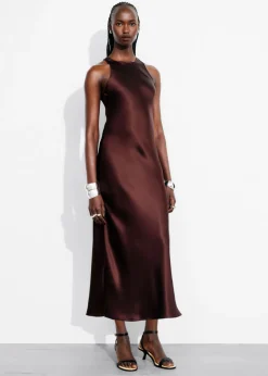 Fashion & Other Stories Robe Midi En Satin Sans Manches