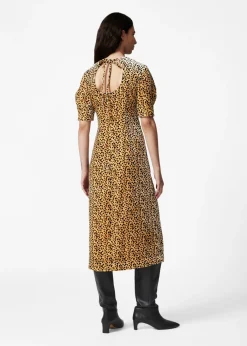 Store & Other Stories Robe Midi Fendue En Velours Imprimé animal