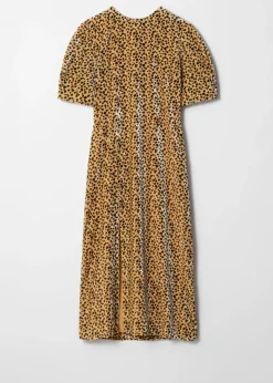 Store & Other Stories Robe Midi Fendue En Velours Imprimé animal