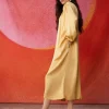 Store & Other Stories Robe Midi Fluide Jaune