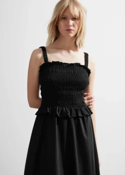 New & Other Stories Robe Midi Froncée