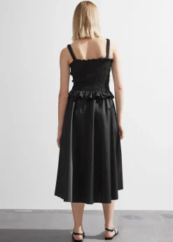 New & Other Stories Robe Midi Froncée