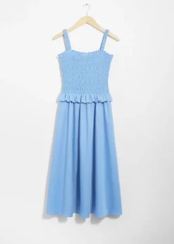 New & Other Stories Robe Midi Froncée