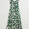 New & Other Stories Robe Midi Froncée Sans Manches