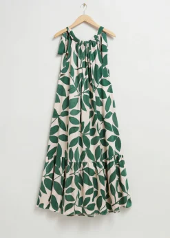 New & Other Stories Robe Midi Froncée Sans Manches