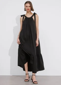 New & Other Stories Robe Midi Froncée Sans Manches