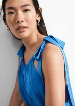 New & Other Stories Robe Midi Froncée Sans Manches