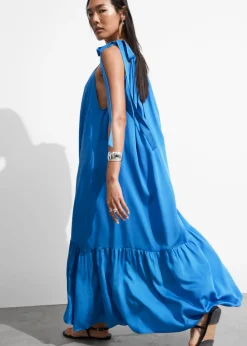New & Other Stories Robe Midi Froncée Sans Manches