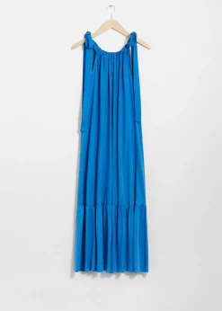 New & Other Stories Robe Midi Froncée Sans Manches
