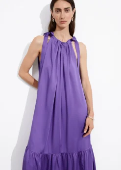 New & Other Stories Robe Midi Froncée Sans Manches