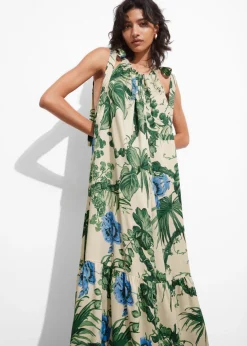 New & Other Stories Robe Midi Froncée Sans Manches