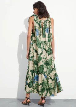 New & Other Stories Robe Midi Froncée Sans Manches