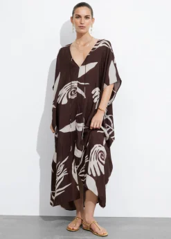 Clearance & Other Stories Robe Midi Imprimée Imprimé brun