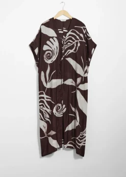 Clearance & Other Stories Robe Midi Imprimée Imprimé brun
