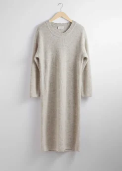 Outlet & Other Stories Robe Midi Oversize En Maille Taupe
