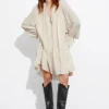 Discount & Other Stories Robe Midi Oversize Transparente Couleur crème