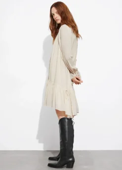 Discount & Other Stories Robe Midi Oversize Transparente Couleur crème