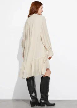 Discount & Other Stories Robe Midi Oversize Transparente Couleur crème
