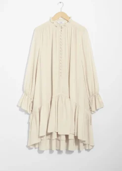 Discount & Other Stories Robe Midi Oversize Transparente Couleur crème