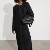 Cheap & Other Stories Robe Midi Plissée Noir