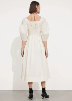 Flash Sale & Other Stories Robe Midi Plissée Blanc
