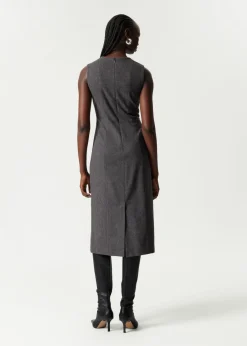 Cheap & Other Stories Robe Midi Sans Manches En Laine Gris