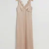 Cheap & Other Stories Robe Nuisette à Bordures En Dentelle Beige clair