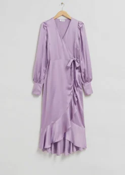Store & Other Stories Robe Portefeuille à Volants Lilas