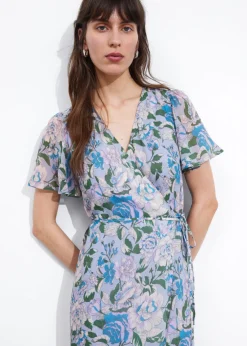 Best & Other Stories Robe Portefeuille Midi à Manches Ornées De Volants