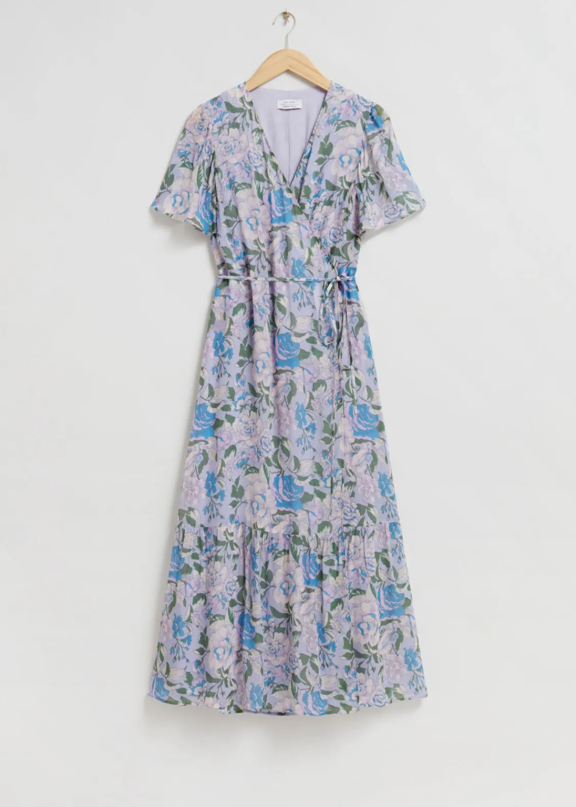 Best & Other Stories Robe Portefeuille Midi à Manches Ornées De Volants