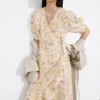 Shop & Other Stories Robe Portefeuille Midi En Lin