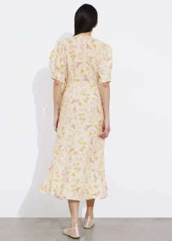 Shop & Other Stories Robe Portefeuille Midi En Lin