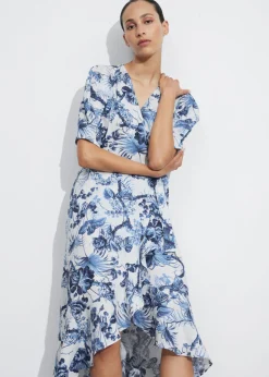 Shop & Other Stories Robe Portefeuille Midi En Lin